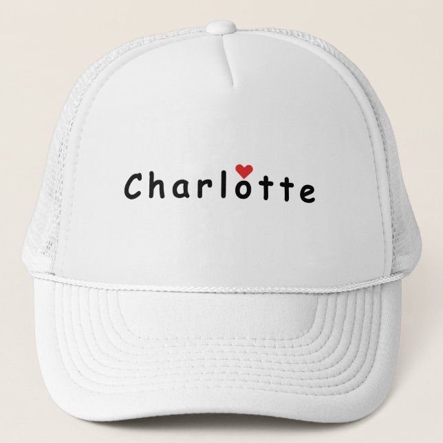 I Liebe Charlotte Truckerkappe (Vorderseite)