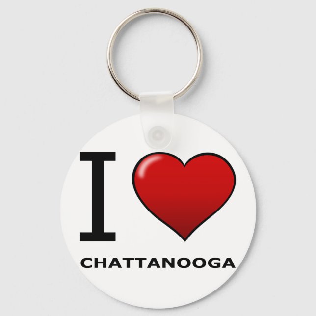 I LIEBE CHATTANOGA, TN - TENNESSEE SCHLÜSSELANHÄNGER (Vorderseite)