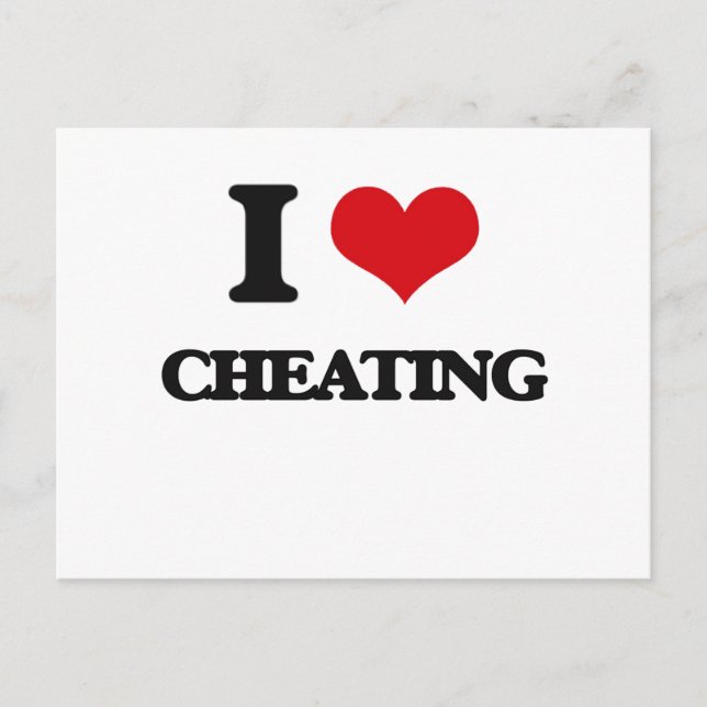 I Liebe Cheat Postkarte (Vorderseite)
