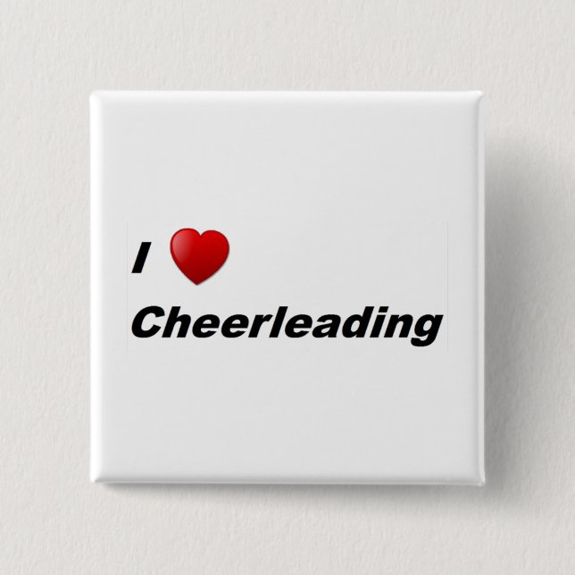 I Liebe Cheerleader Button (Vorderseite)