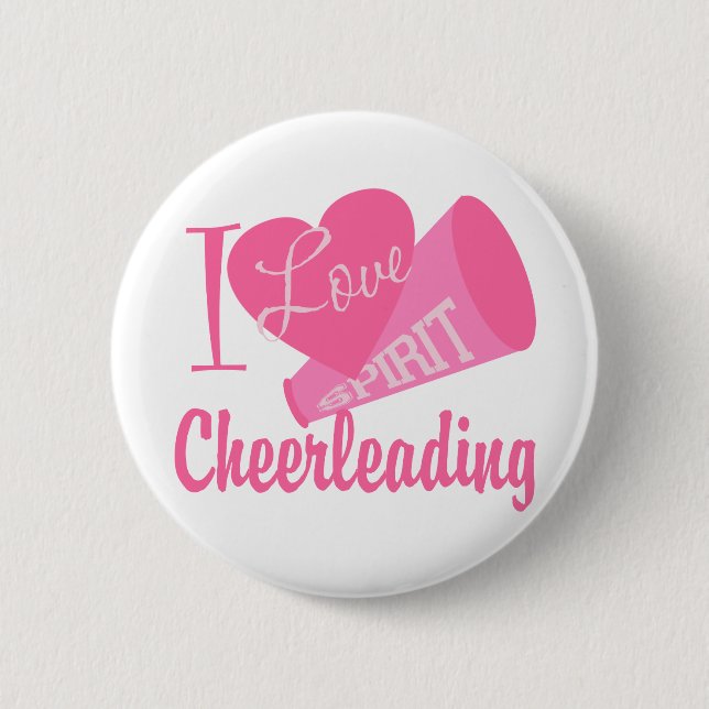 I Liebe Cheerleader Button (Vorderseite)