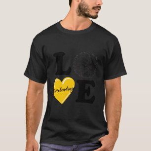 I Liebe Cheerleader Cheer Squad Black Gold Geschen T-Shirt
