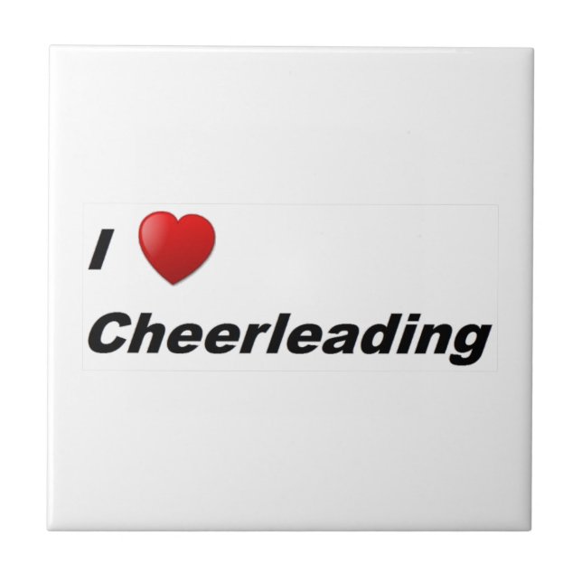 I Liebe Cheerleader Fliese (Vorderseite)
