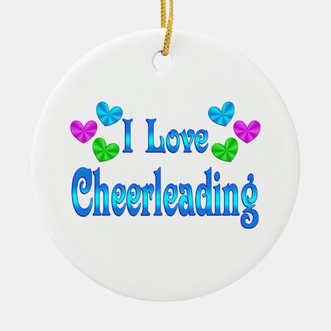 I Liebe Cheerleading Keramik Ornament (Vorne)