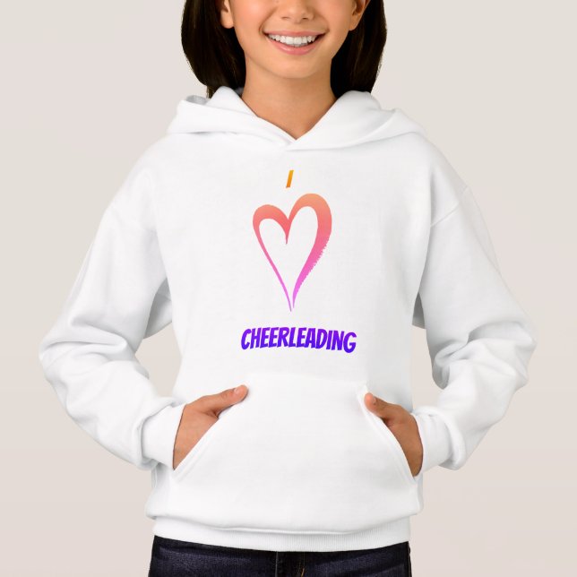 I Liebe Cheerleading - Kids Pullover Hoodie (Vorderseite)