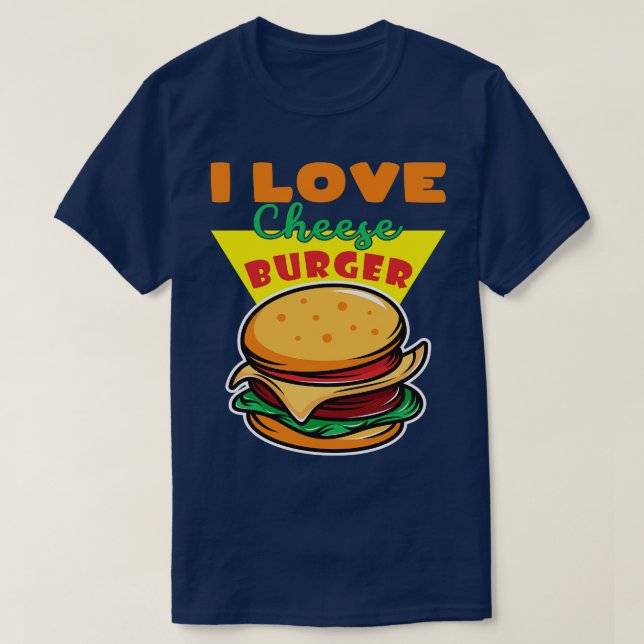 I Liebe Cheese Burger T-Shirt (Design vorne)