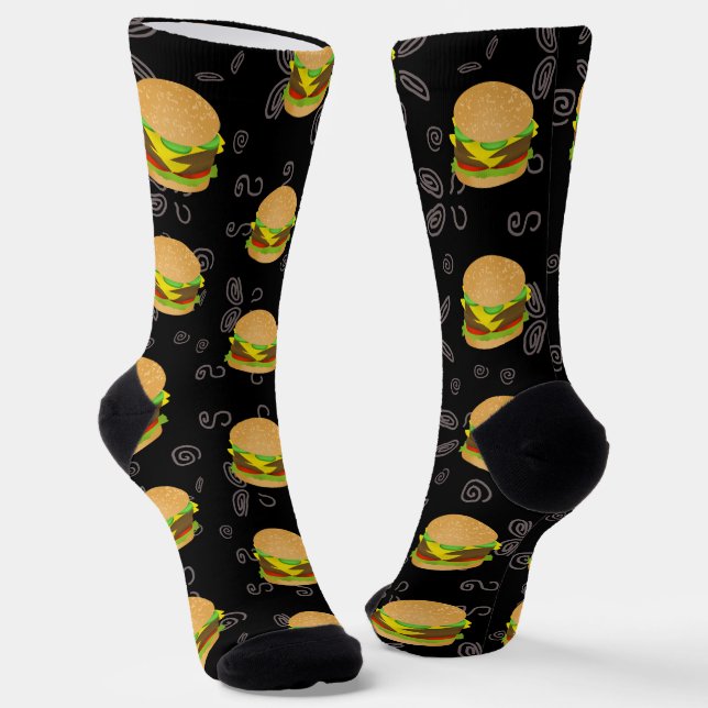 I Liebe Cheeseburgers Socken (Gewinkelt)