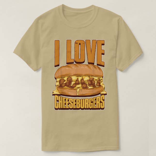I Liebe Cheeseburgers T-Shirt (Design vorne)