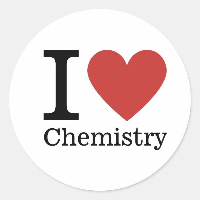 I ❤️ Liebe Chemie STICKER (Vorderseite)