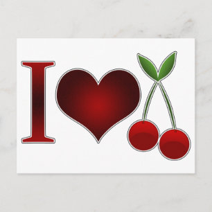 I Liebe Cherries Postkarte