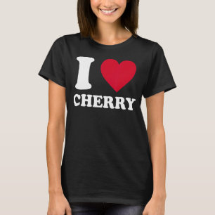 I Liebe Cherry I Heart Cherry Frucht Berry Kostüm T-Shirt