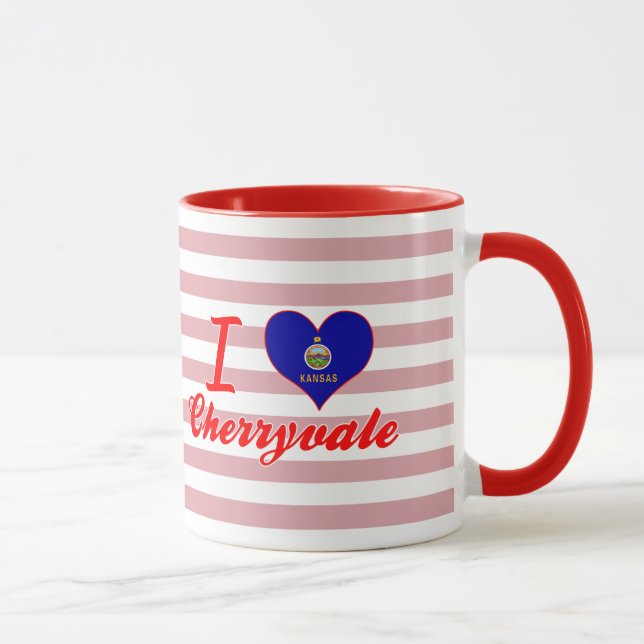 I Liebe Cherryvale, Kansas Tasse (Rechts)