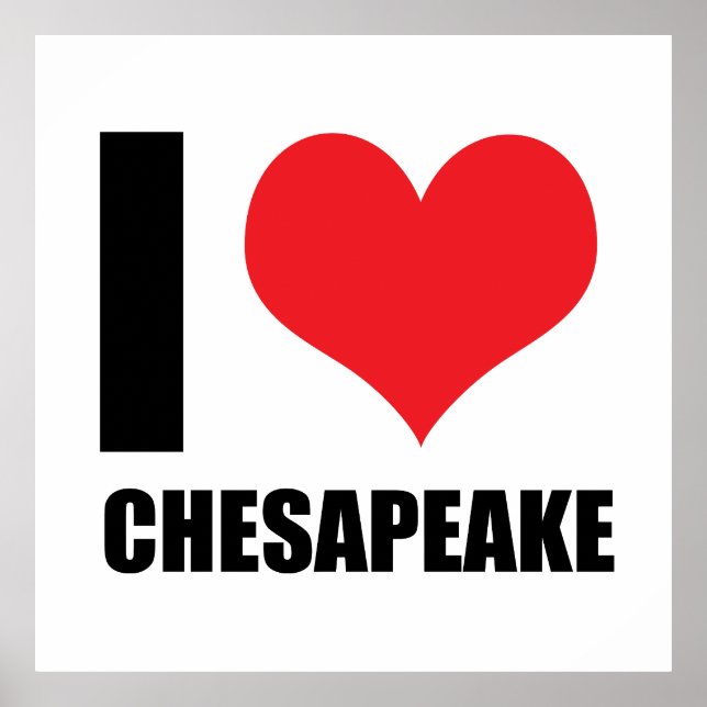 I Liebe Chesapeake Poster (Vorne)
