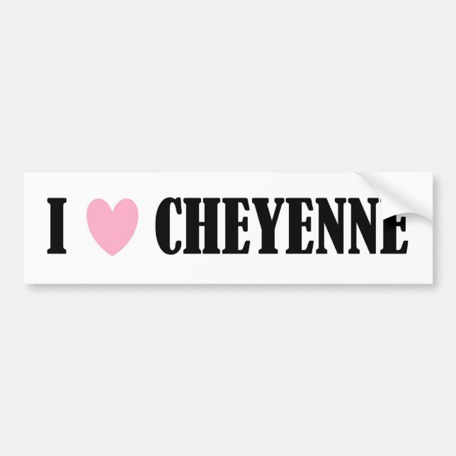 I LIEBE-CHEYENNE-AUTOAUFKLEBER AUTOAUFKLEBER (Vorne)