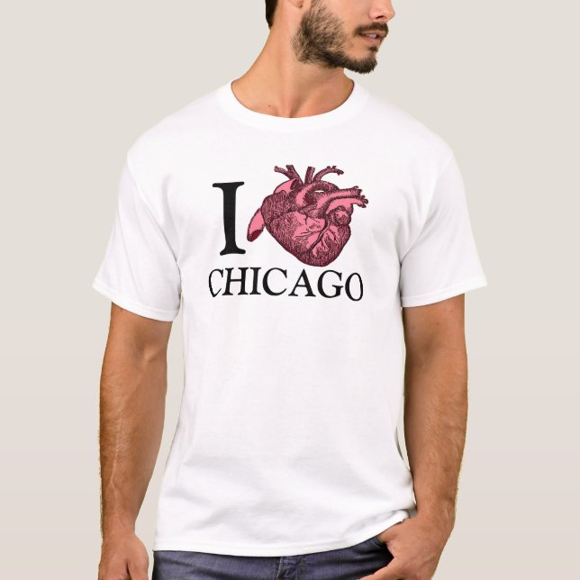 I Liebe Chicago anatomisch richtiger T - Shirt (Vorderseite)
