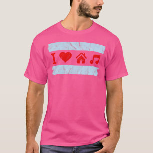 I Liebe Chicago House Music - Flag Dj Rave Edm T-Shirt