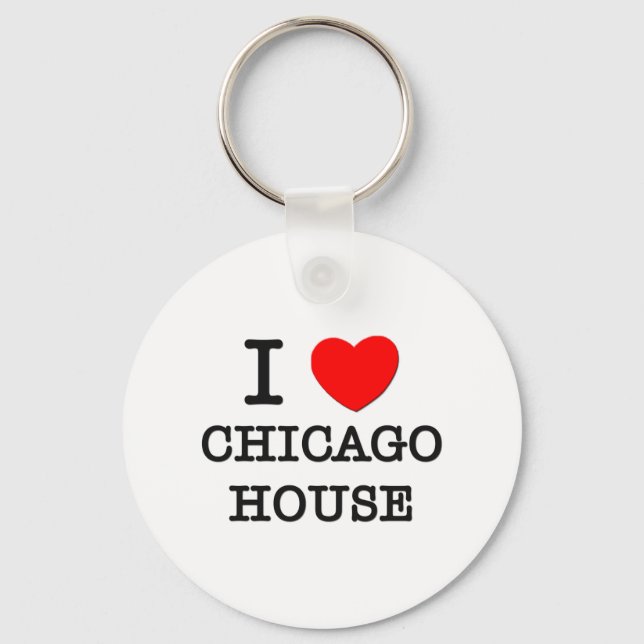 I Liebe Chicago House Schlüsselanhänger (Vorderseite)