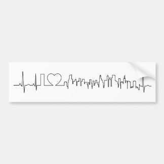 I Liebe Chicago in einer außerordentlichen ecg Art Autoaufkleber