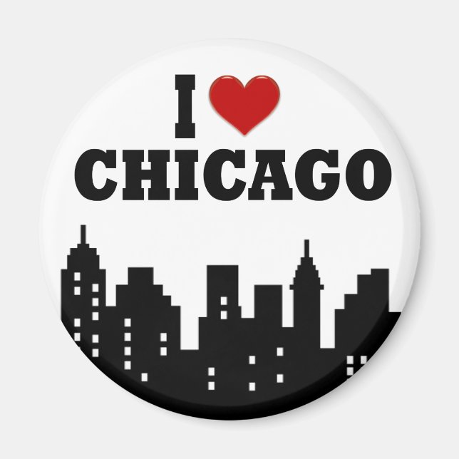 I Liebe Chicago Magnet (Vorne)
