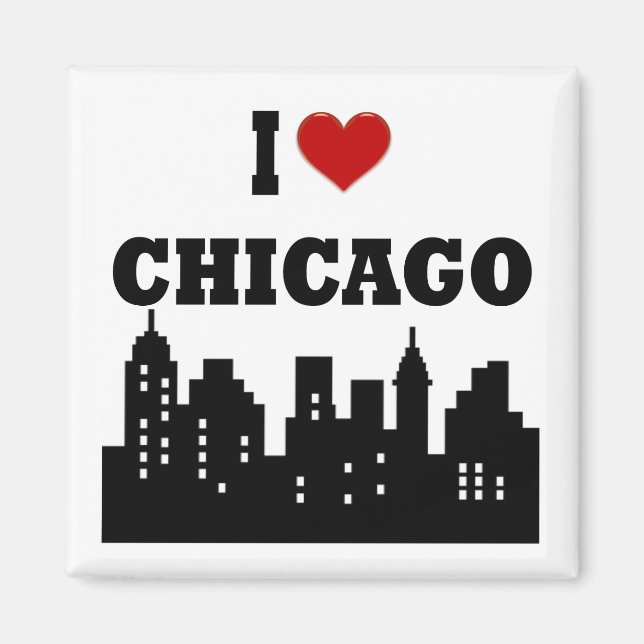 I Liebe Chicago Magnet (Vorne)