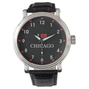 I Liebe Chicago, populäres Design, Armbanduhr