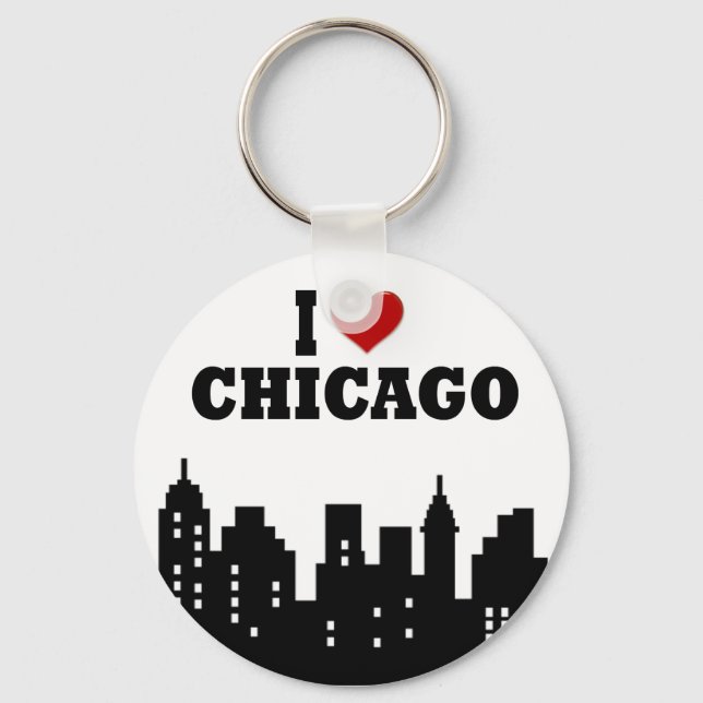 I Liebe Chicago Schlüsselanhänger (Vorderseite)