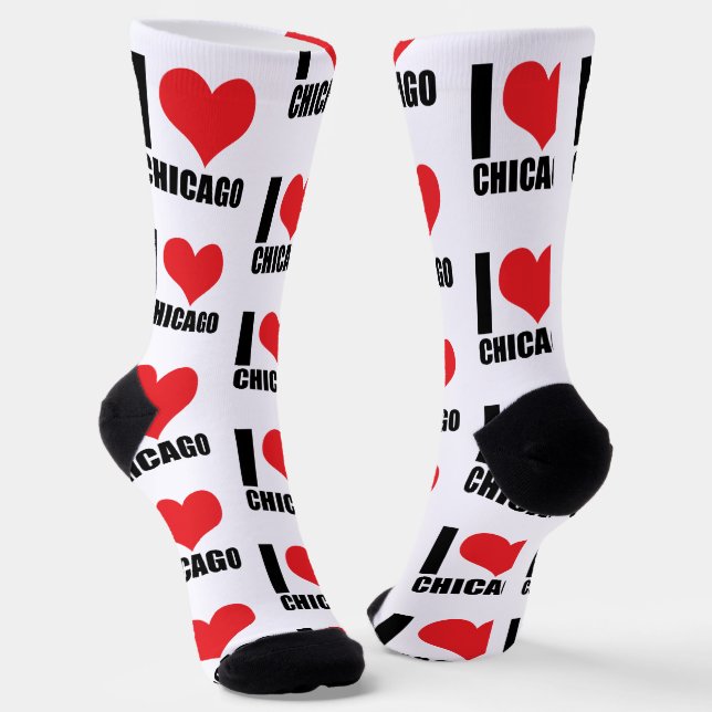 I Liebe Chicago Socken (Gewinkelt)