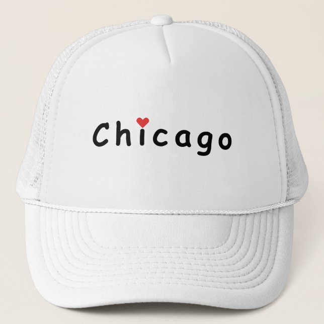 I Liebe Chicago Truckerkappe (Vorderseite)