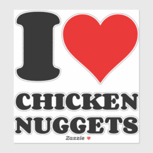 I LIEBE CHICKEN NUGGGES AUFKLEBER