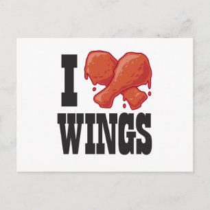 I Liebe Chicken Wings Postkarte
