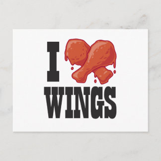 I Liebe Chicken Wings Postkarte