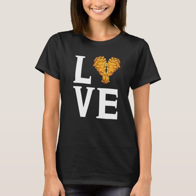 I Liebe Chicken Wings Wings T-Shirt (Vorderseite)