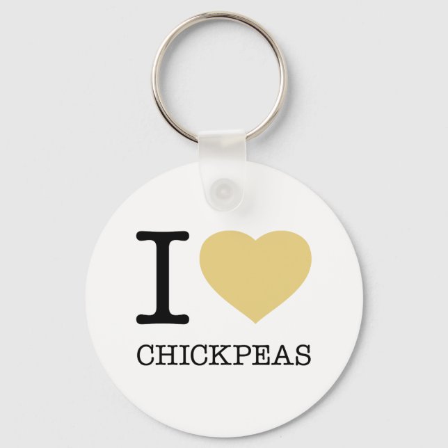 I LIEBE CHICKPEAS SCHLÜSSELANHÄNGER (Vorderseite)