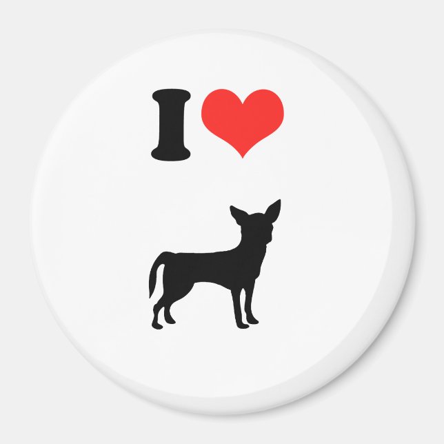 I Liebe Chihuahua Magnet (Vorne)