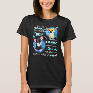 I Liebe Chihuahuas Fix Alles müde beobachten Chihu T-Shirt