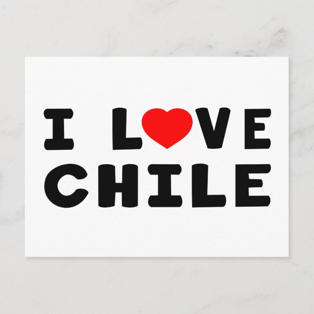 I LIEBE CHILE POSTKARTE (Vorderseite)