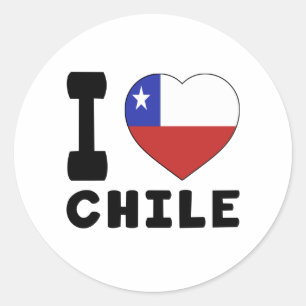I Liebe-Chile Runder Aufkleber