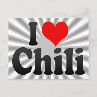 I LIEBE CHILI POSTKARTE