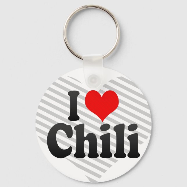 I LIEBE CHILI SCHLÜSSELANHÄNGER (Vorderseite)