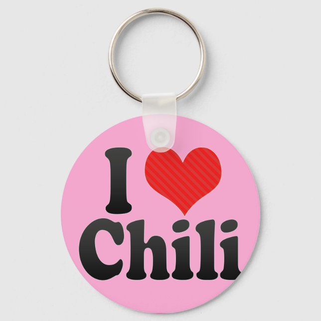 I LIEBE CHILI SCHLÜSSELANHÄNGER (Vorderseite)
