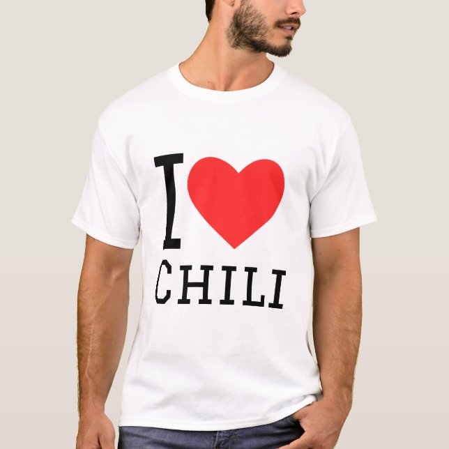 I LIEBE CHILI T-Shirt (Vorderseite)