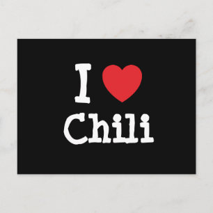 I Liebe Chili T - Shirt Postkarte