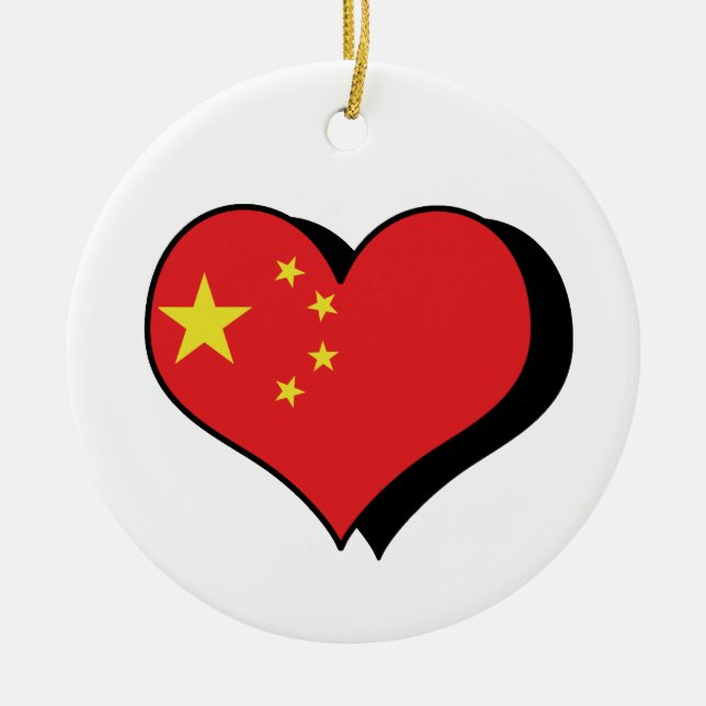 I LIEBE CHINA KERAMIK ORNAMENT (Vorne)