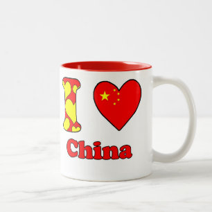 I LIEBE CHINA ZWEIFARBIGE TASSE