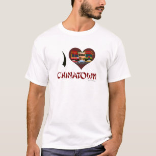I Liebe Chinatown San Francisco Illustriert Design T-Shirt