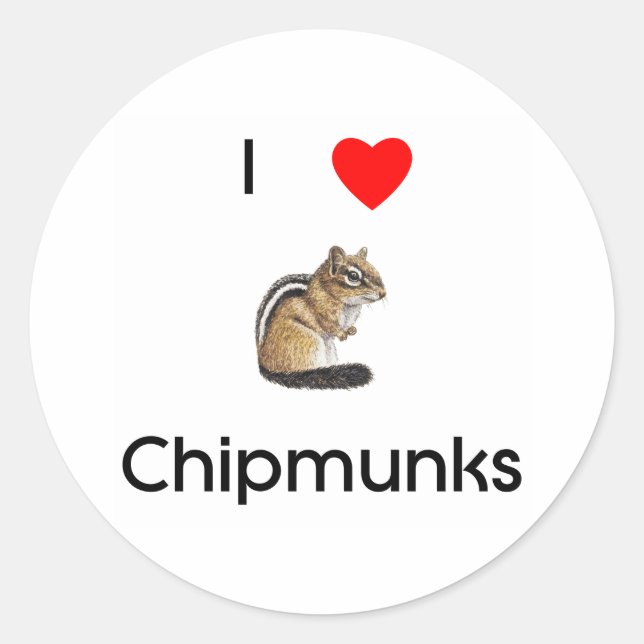 I Liebe Chipmunker Sticker (Vorderseite)