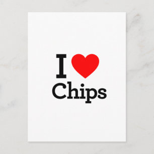 I Liebe Chips Postkarte
