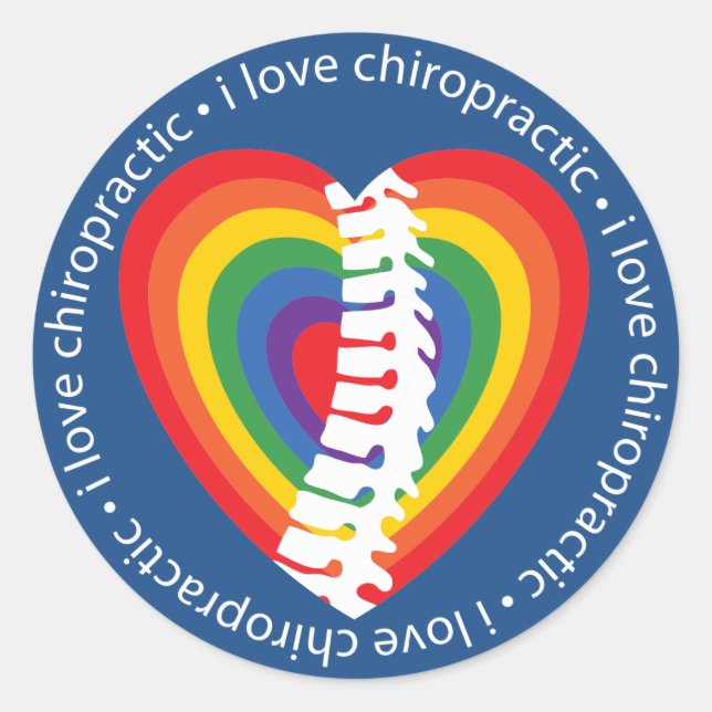 I Liebe Chiropractic Stickers (Vorderseite)
