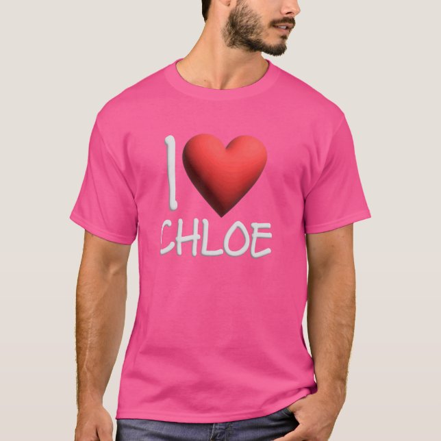 I Liebe Chloe Name Personalisiert Girl Friend H T-Shirt (Vorderseite)