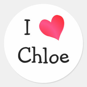 I Liebe Chloe Runder Aufkleber